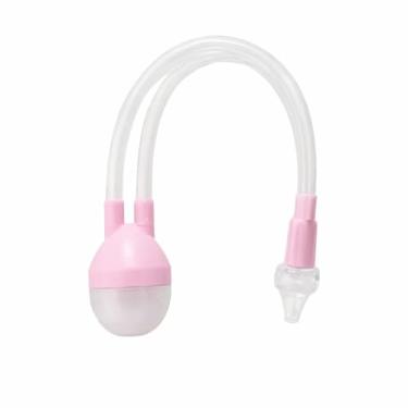 Imagem de Aspirador Nasal Infantil de Sucção Rosa, Livre de BPA, com Ponta de Silicone Macia, +0 Meses, Aspirador Nasal Infantil Sucção Bebê Rosa Removedor Secreção Silicone Livre BPA +0 Meses