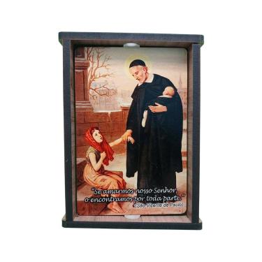 Imagem de Porta Retrato 2 Faces São Vicente E Frederico Ozanam