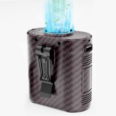 Imagem de Ventilador de cintura portátil, fluxo de ar turbo forte de 5 velocidades 16.000 RPM, ventilador de cinto com até 40 horas de tempo de trabalho, ventilador de pescoço com mãos livres, ventilador