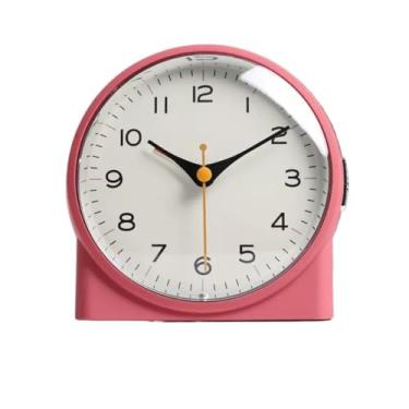 Imagem de Despertador para quarto, relógio pequeno super silencioso sem tique-taque com luz noturna, funciona a bateria, funções de soneca e luz, para sala de estar, quarto, cabeceira, mesa, relógio de mesa de