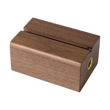 Imagem de Capa prática de caixa de lenços de madeira de nogueira para casa, sala de estar, mesa, guardanapo, dispensador facial, organizador