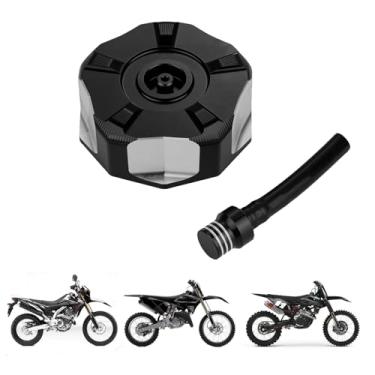 Imagem de Tampa de tanque de combustível CNC Dirt Pit Bike com válvula de respiro para SSR Taotao Apollo 125 110 Coolster Raptor Peace 50 70 80 90 110 150 DB10 DB14 SDG107 motocicleta off-road
