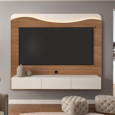Imagem de Painel para Tv 75 Polegadas com Led Orgânico Lumiere Cinamomo/Off White