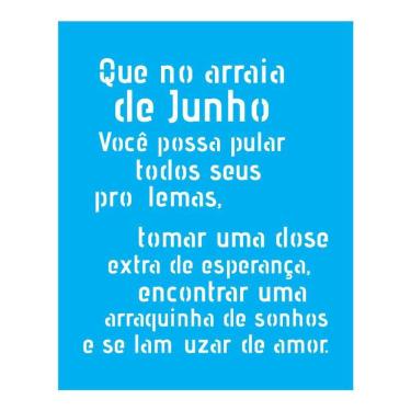 Imagem de Stencil Tamako Que No Arraia De Junho - 20X25Cm - Ref B506