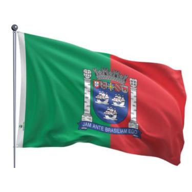 Imagem de Bandeira do Município de Porto Seguro Uma Face Estampada Tamanho 70x10