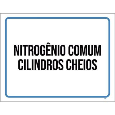 Imagem de Placa Sinalização - Nitrogênio Comum Cilindros Cheios 36X46