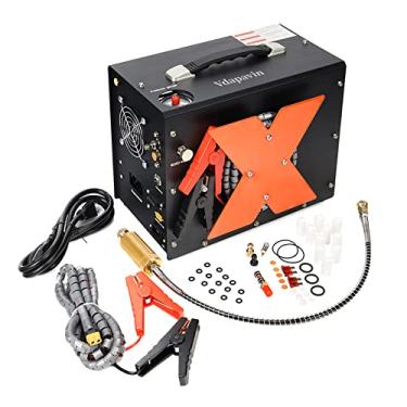 Imagem de Compressor de ar PCP, compressor de desligamento automático, fonte de alimentação dupla DC12V/AC 120V, 4500 PSI/30 MPa, ventilador de resfriamento embutido, compressor de tanque de alta pressão para