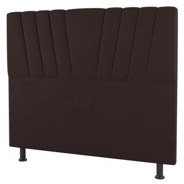 Imagem de Cabeceira Cama Box Casal Queen Size Dublin 160cm Suede Marrom - Desk Design
