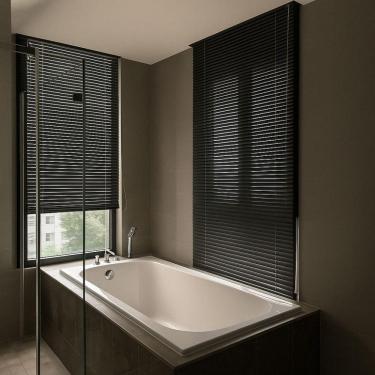 Imagem de Persiana Horizontal Alumínio 25mm Preto - 1,96m X 2,01m