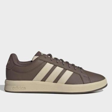 Imagem de Tênis Adidas Grand Court Base 3.0 Masculino, Marrom, 40