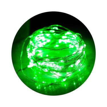 Imagem de Pisca De Led Fio De Fada 20l 2 Metros A Bateria Natal Ano Novo Cores Verde