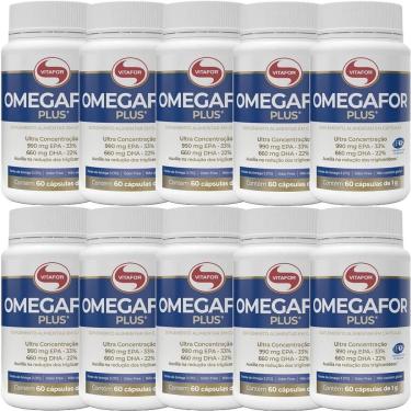 Imagem de Kit 10X ÔmegaFor Plus - 60 Cápsulas 1g - Vitafor-Masculino