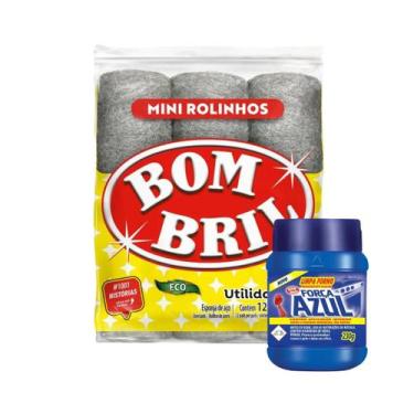 Imagem de KIT Limpa Forno Força Azul 230g + Bombril Mini Rolinhos 60g (2 Itens)