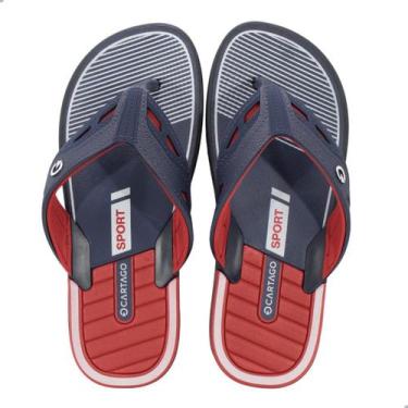 Imagem de Chinelo Cartago Dallas Azul/Vermelho, Av, Azul, Vermelho, Branco, 41