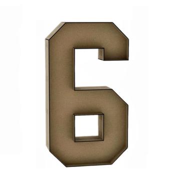 Imagem de Número 6 Letra Caixa Grande Mdf 60Cm De Altura Decoração