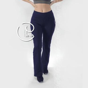Imagem de Legging Bailarina Flare Boca de Sino Poliamida PINA, G, Azul marinho