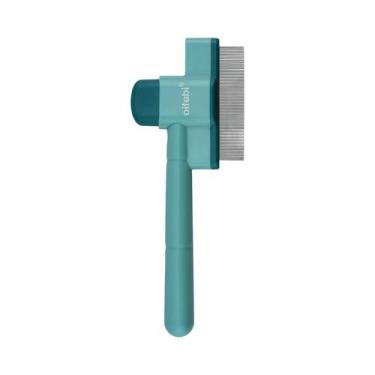 Imagem de Pente De Dentes Finos Para Cães E Gatos Com Botão De Liberação, Ferram