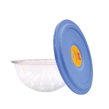 Imagem de Bowls Saladeira Tigela Plus Com Tampa Vidro 500Ml Pequena - Nadir Figu