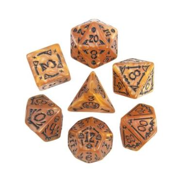Imagem de Conjunto De Dados DND Com Tema De Halloween, 7 Peças, Dados Poliedrais