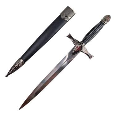 Imagem de A-daga Medieval Pomo Capacete Templário com Bainha  Ornamento Decorati