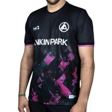 Imagem de Camiseta Esportiva Linkin Park Wa Sport Masculina Dry Fit Oficial, Pre