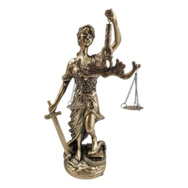 Imagem de Dama Da Justiça Direito Deusa Têmis Estatua Resina - Tenda Medieval