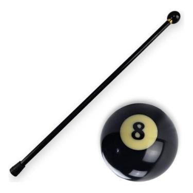 Imagem de Bengala De Apoio Bola 8 Madeira Maciça Presente Haste Ornamento Funcio