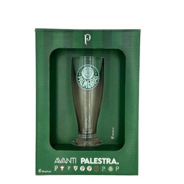 Imagem de copo oficial vidro time palmeiras brasfooot 200 ml - BRASFOOT