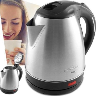 Imagem de Chaleira Elétrica Jarra Garrafa Bule BCH09I BRITANIA Inox 1,2 Litros D