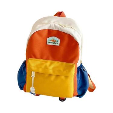 Imagem de Mochila Infantil Color Block Leve Para Escola, Viagem E Lazer Ao Ar Li