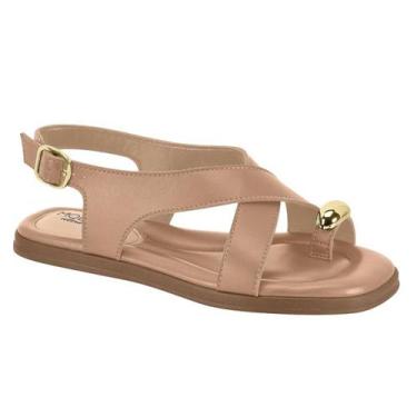 Imagem de Sandália Feminina Modare Ultraconforto Anatômica Detalhe Ouro Original