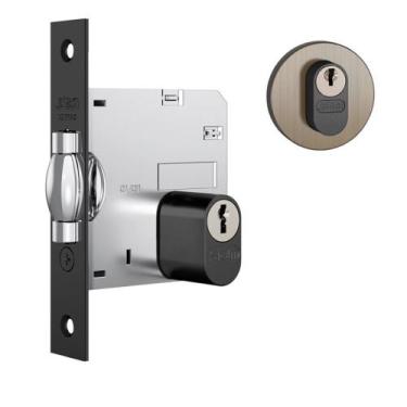 Imagem de Fechadura 1005 Antique com Cilindro Oval e Roseta Redonda Stam