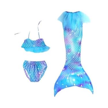 Imagem de Maiô De Sereia Para Meninas De 4 a 13 Anos, Fantasia De Sereia Para Na