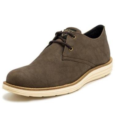 Imagem de Sapato Casual Masculino Liso com Cadarço e Sola Costurada-Masculino