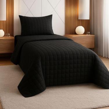 Imagem de Kit Cobre Leito Dupla Face Micro Percal 400 Fios Solteiro Com Porta Tr