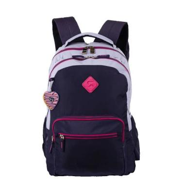 Imagem de Mochila Grande 2 Compartimentos Sestini College Crinkle 4 - Purple Can