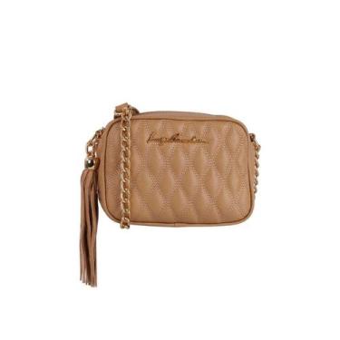 Imagem de Bolsa luiza barcelos pequena clássica corrente 77770594, UN, Nude