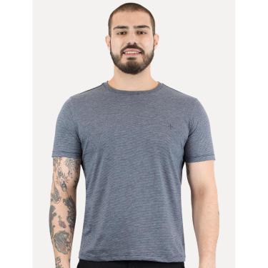 Imagem de Camiseta Dudalina Masculina Mini Stripes Azul Marinho-Masculino