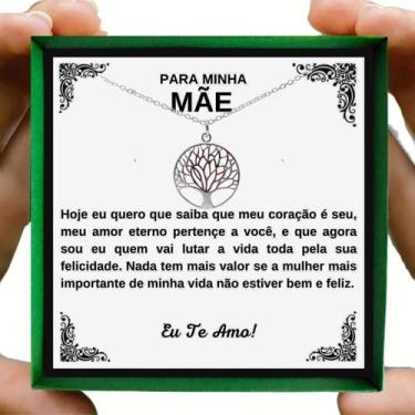 Imagem de Colar Ouro Pingente Árvore Vida Presente Aniversário Mãe Dia Das Mães 