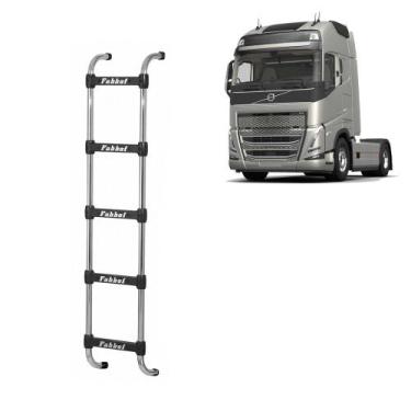 Imagem de Escada Estribo Traseiro Volvo FH/NH 5 Degraus 1650mm Cromada - Fabbof