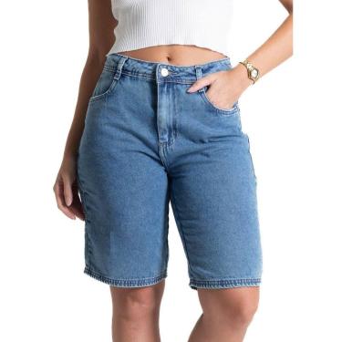 Imagem de Bermuda Jeans Sawary - 282202 - Azul médio 38-Feminino