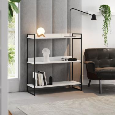 Imagem de Buffet Console Córdoba 95cm Industrial 3 Prateleiras para Home Bar Sala Entrada - Preto...