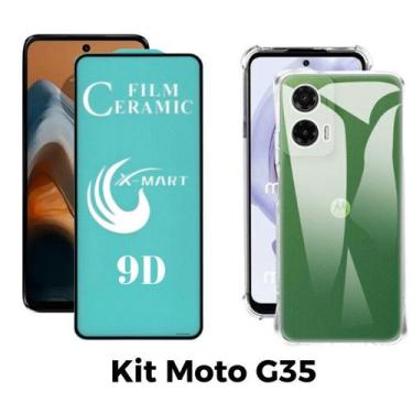Imagem de Película 9D de Cerâmica para Moto G35 + Capinha Silicone TPU - LXL