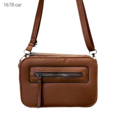 Imagem de Bolsa Feminina Pequena Transversal Porta Celular com Divisões 1678 Cor