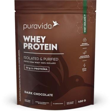 Imagem de Whey Isolado Purificado Dark Chocolate 450g - PuraVida-Unissex