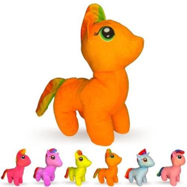 Imagem de Unicórnio De Pelúcia Brinquedo Bebê Macio 23cm Antialérgico - Europio,