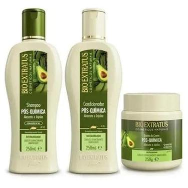 Imagem de Kit bio extratus shampoo + cond + mascara - pós quim abacate