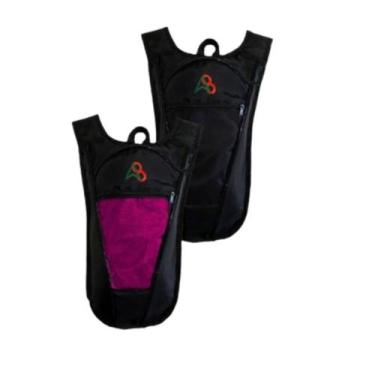 Imagem de Mochila de hidratação a8. sem refil, Preto com rosa