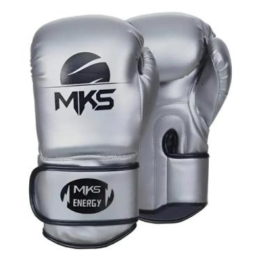 Imagem de Luvas de Boxe Muay Thai Kickboxing Energy Prateada Pro Mks Cor:PrataTa