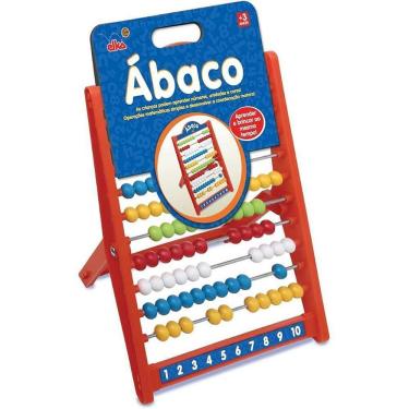 Imagem de Ábaco Escolar Contador com 100 Bolas Coloridas para Aprendizado Matemático Elka